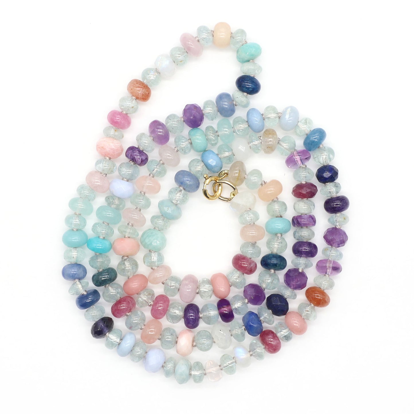 Cosmic Aurora Gemstone Beaded Necklace