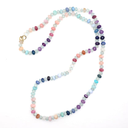 Cosmic Aurora Gemstone Beaded Necklace