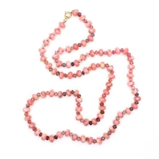 Rosewood Twilight Gemstone Beaded Necklace
