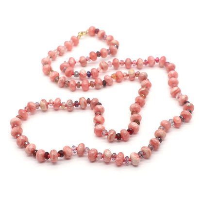Rosewood Twilight Gemstone Beaded Necklace