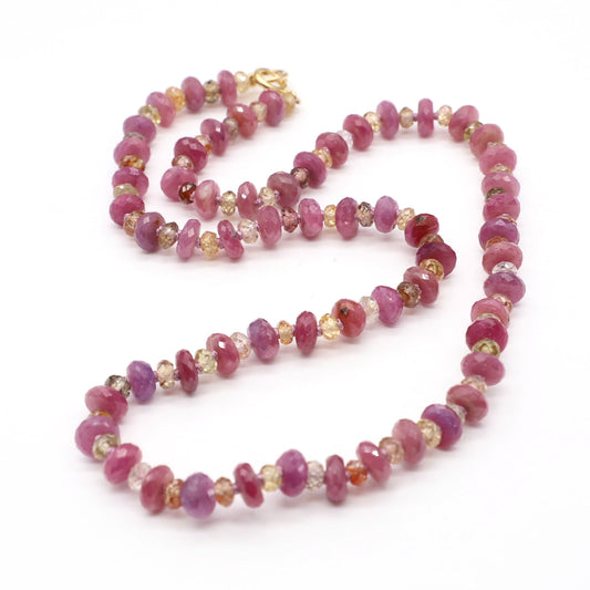 Blush Twilight Gemstone Beaded Necklace