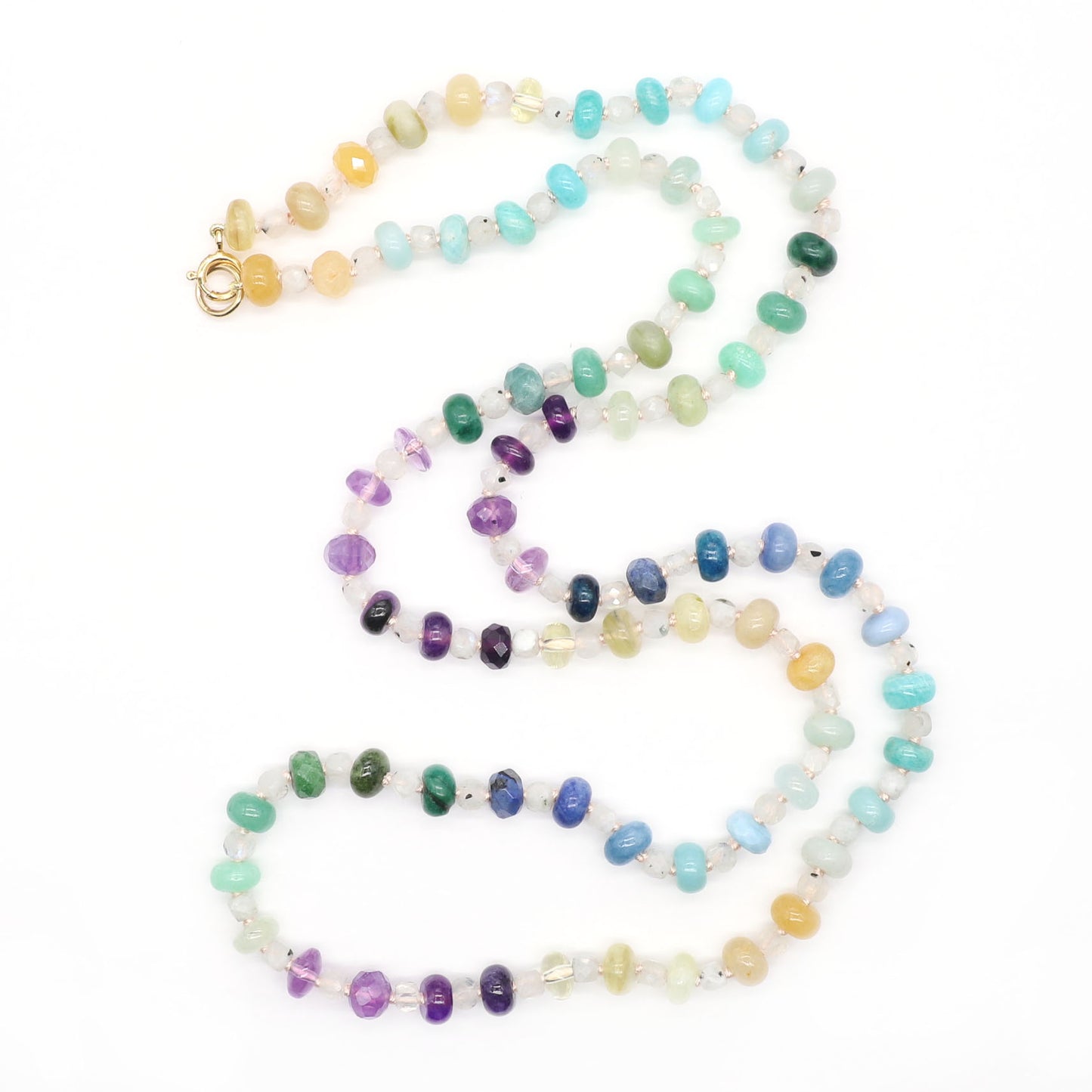 Light Aurora Gemstone Beaded Necklace