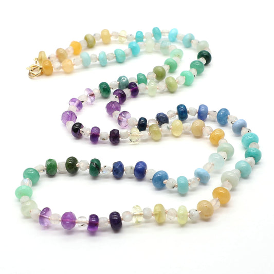 Light Aurora Gemstone Beaded Necklace