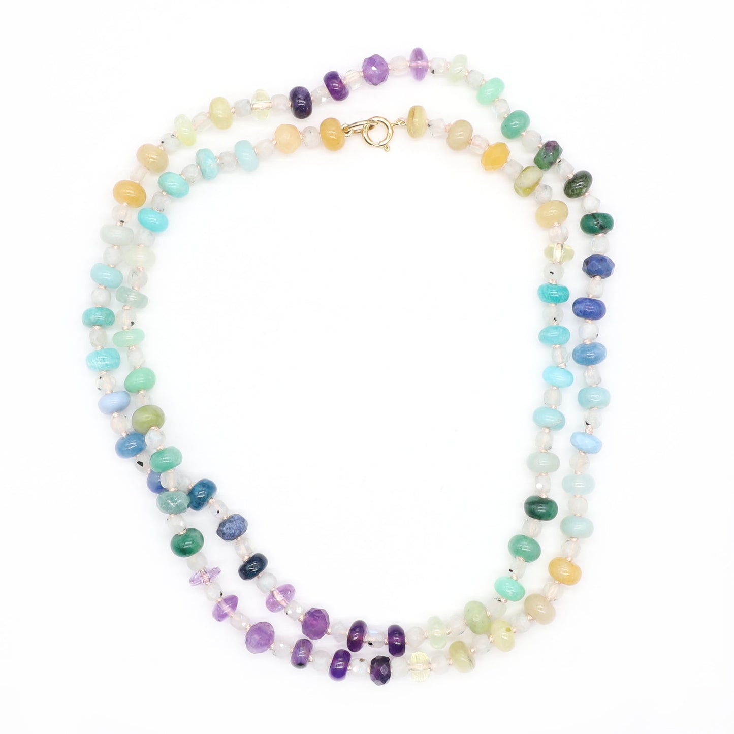 Light Aurora Gemstone Beaded Necklace