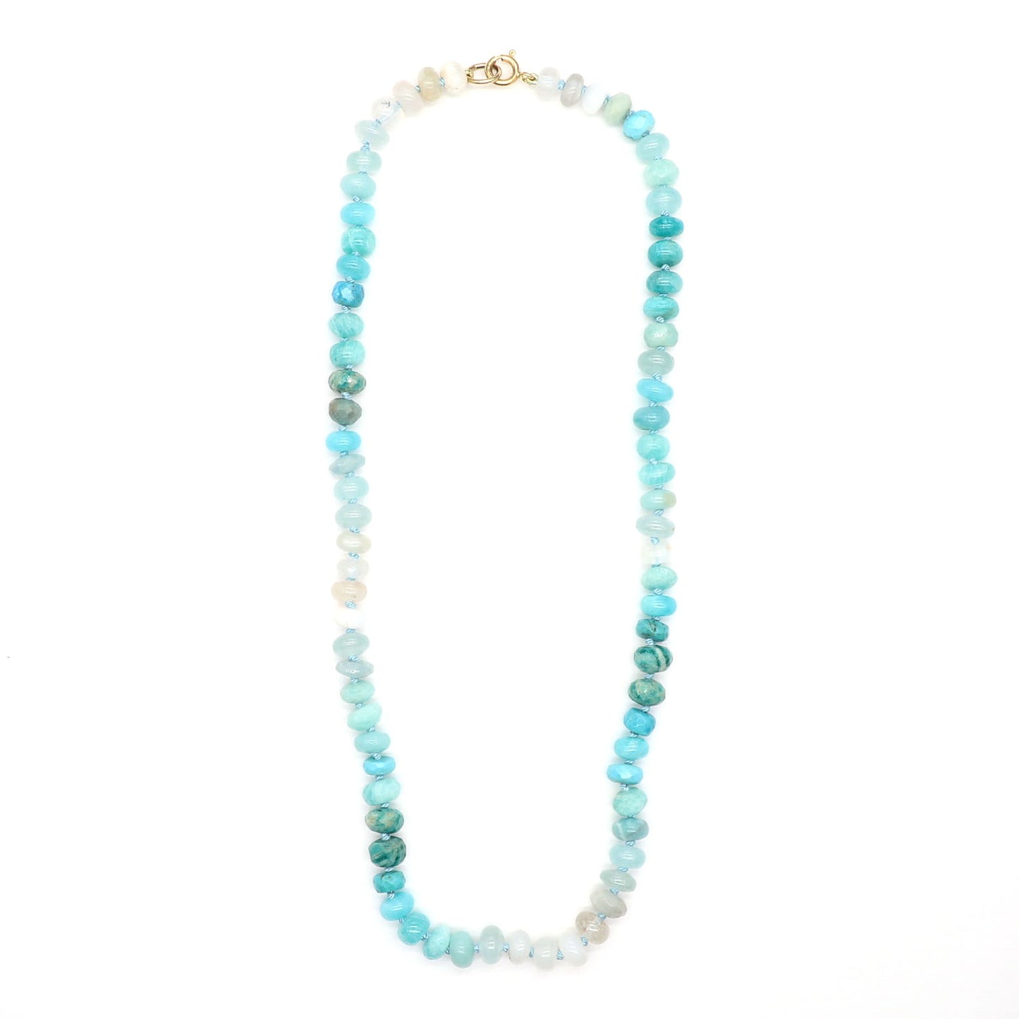 Caribbean Lake Gemstone Beaded Necklace