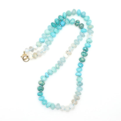 Caribbean Lake Gemstone Beaded Necklace