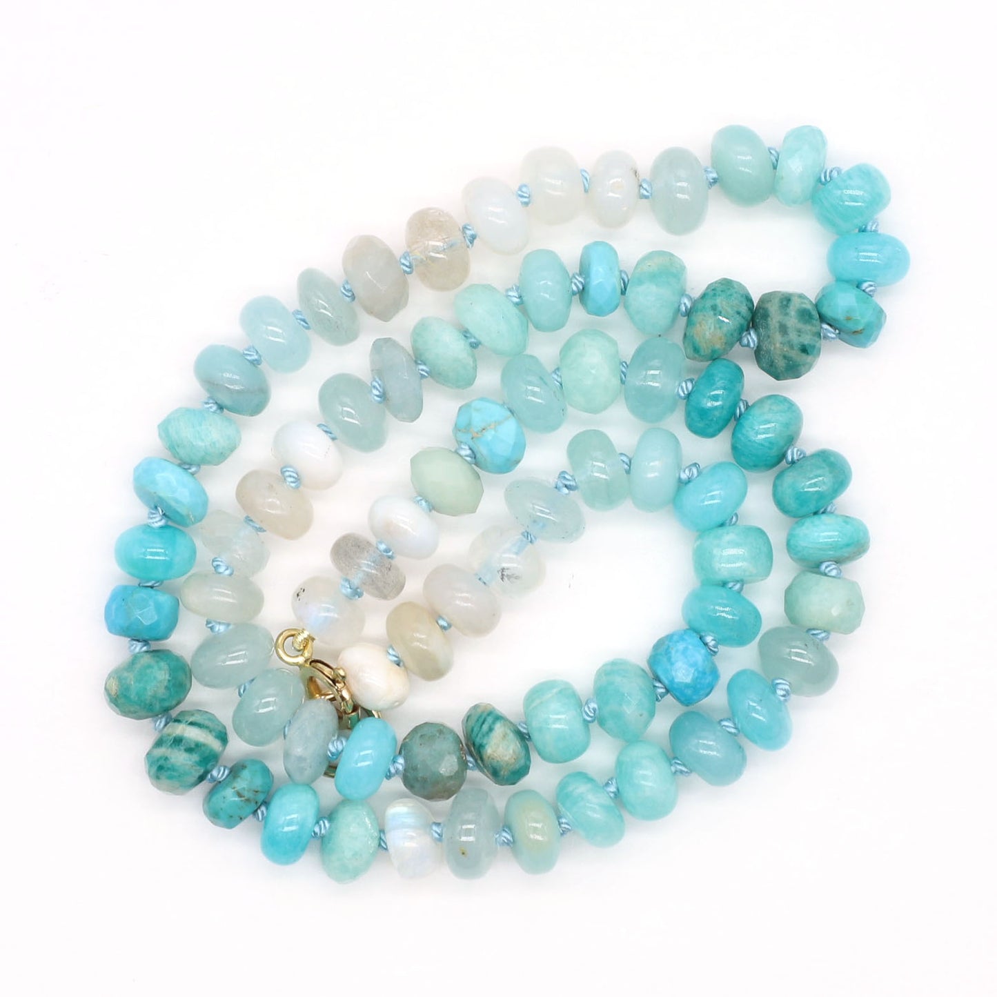Caribbean Lake Gemstone Beaded Necklace