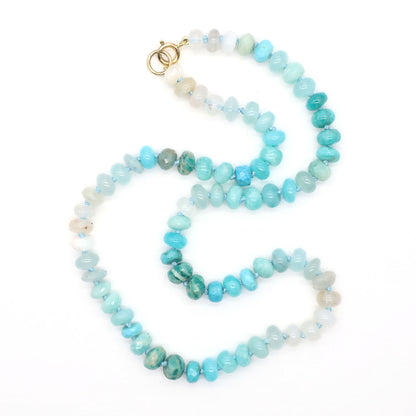 Caribbean Lake Gemstone Beaded Necklace