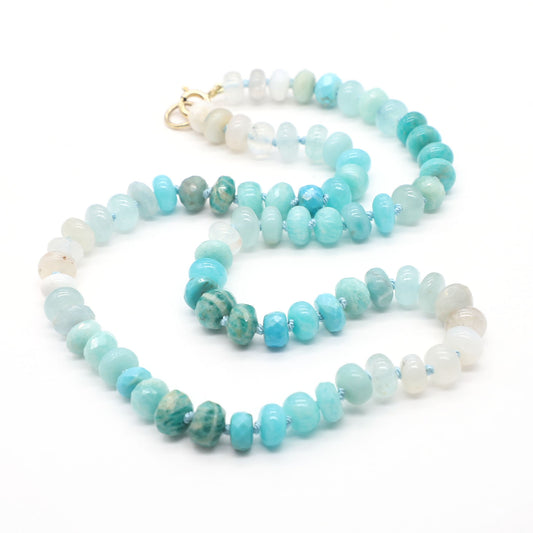 Caribbean Lake Gemstone Beaded Necklace