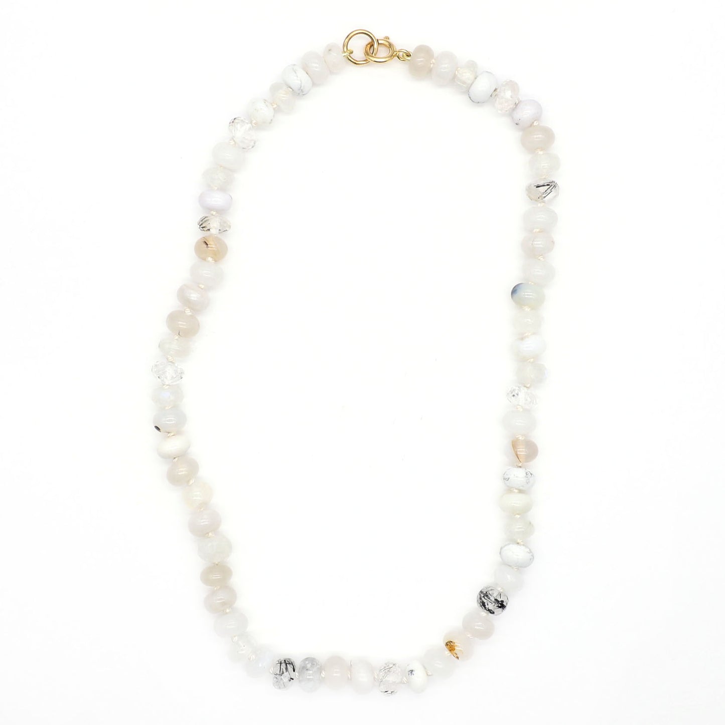 Snowbank Gemstone Beaded Necklace