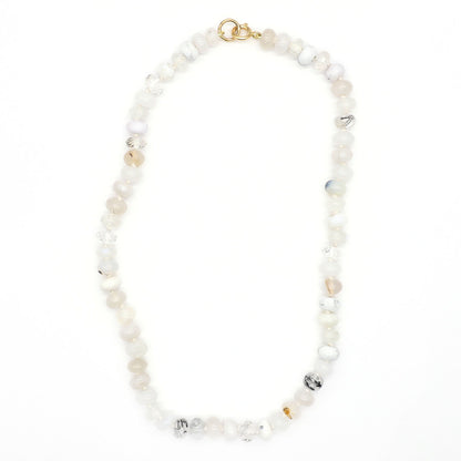 Snowbank Gemstone Beaded Necklace