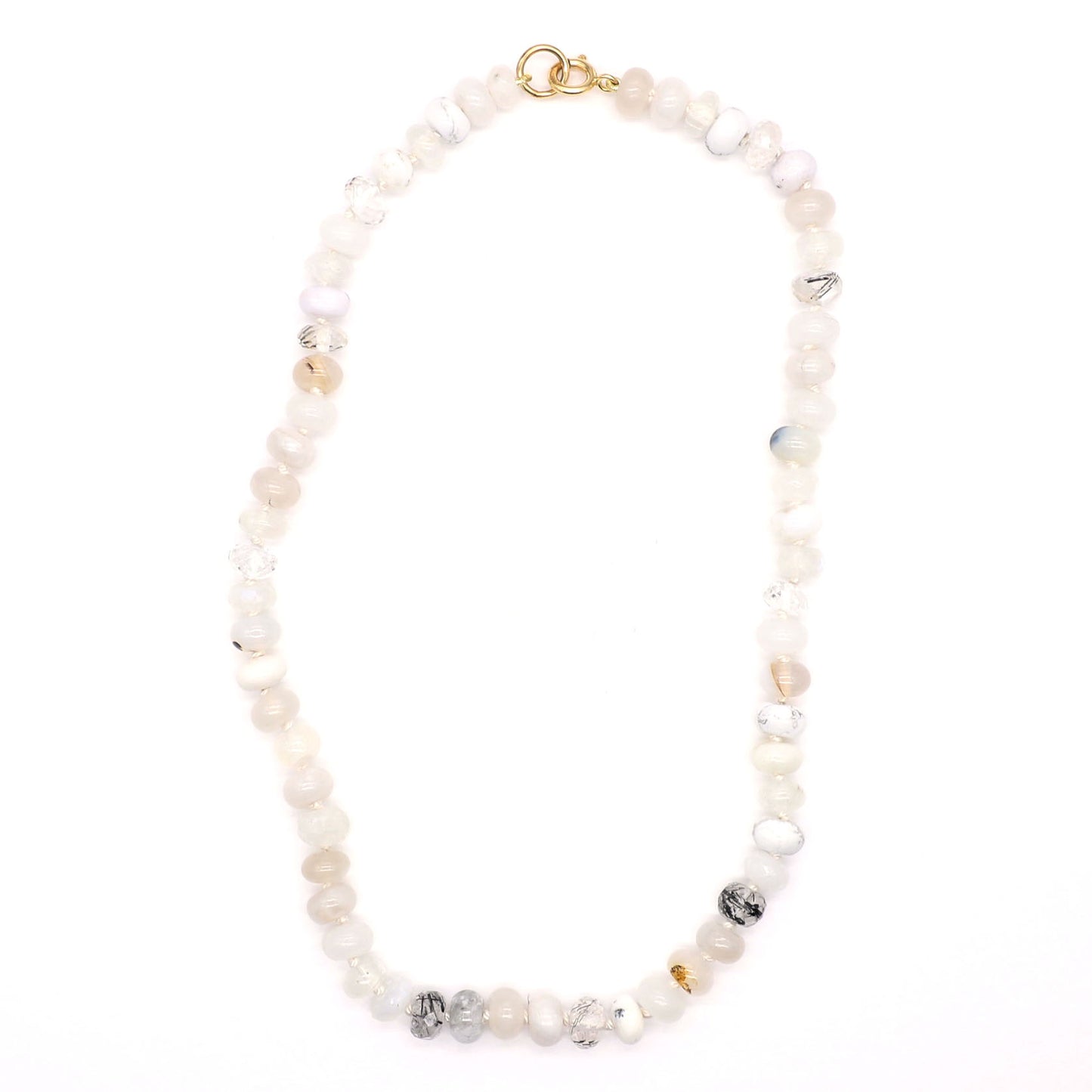 Snowbank Gemstone Beaded Necklace