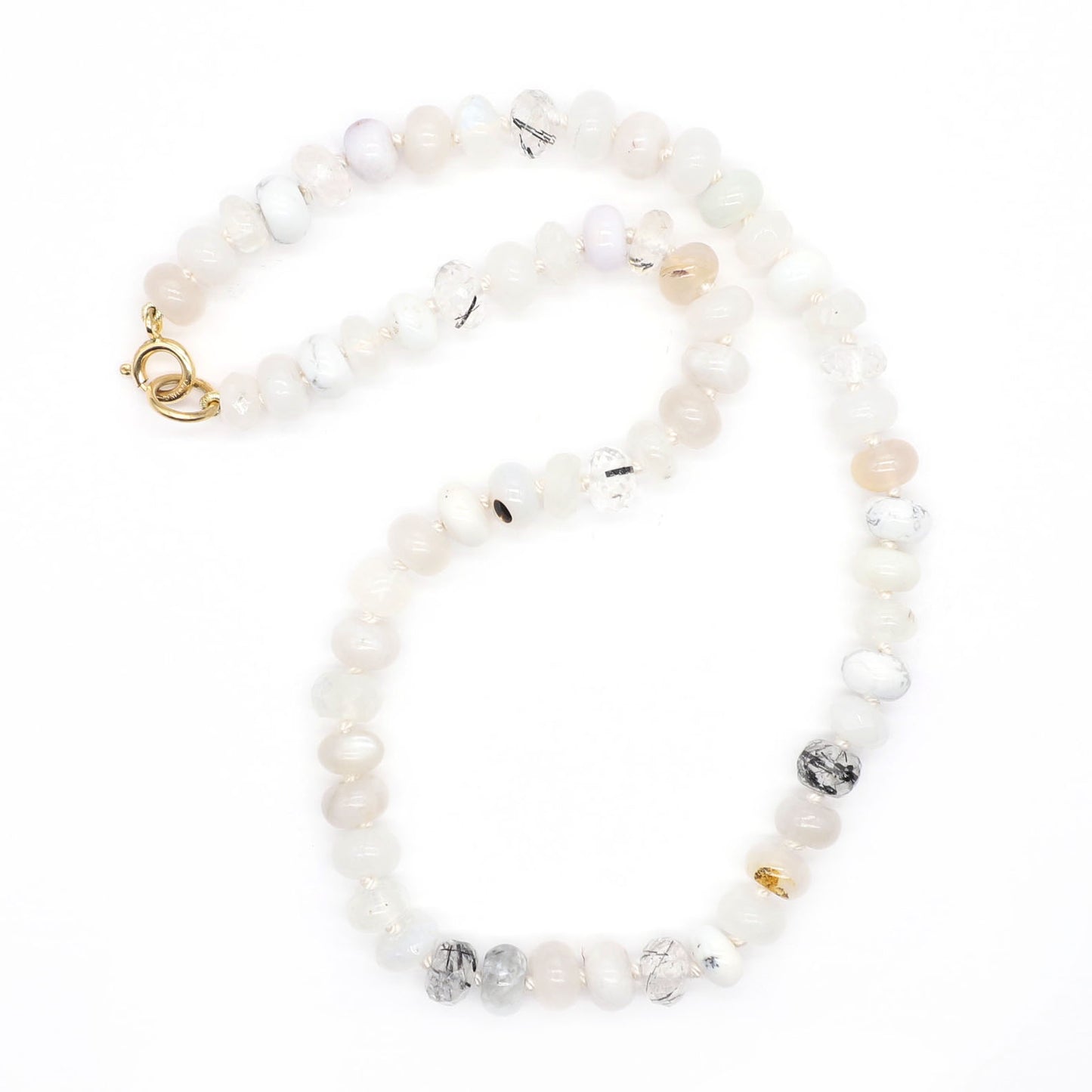 Snowbank Gemstone Beaded Necklace