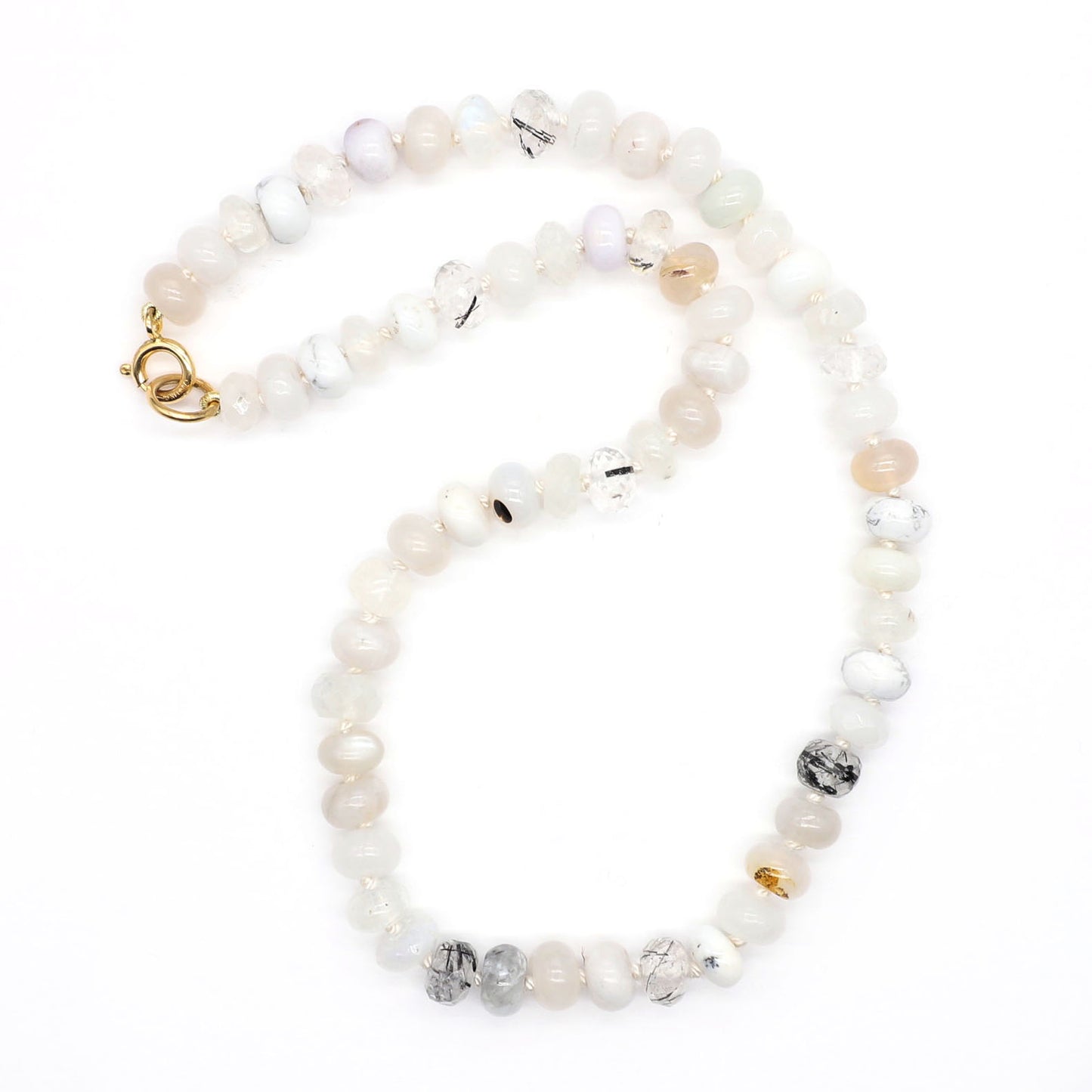Snowbank Gemstone Beaded Necklace