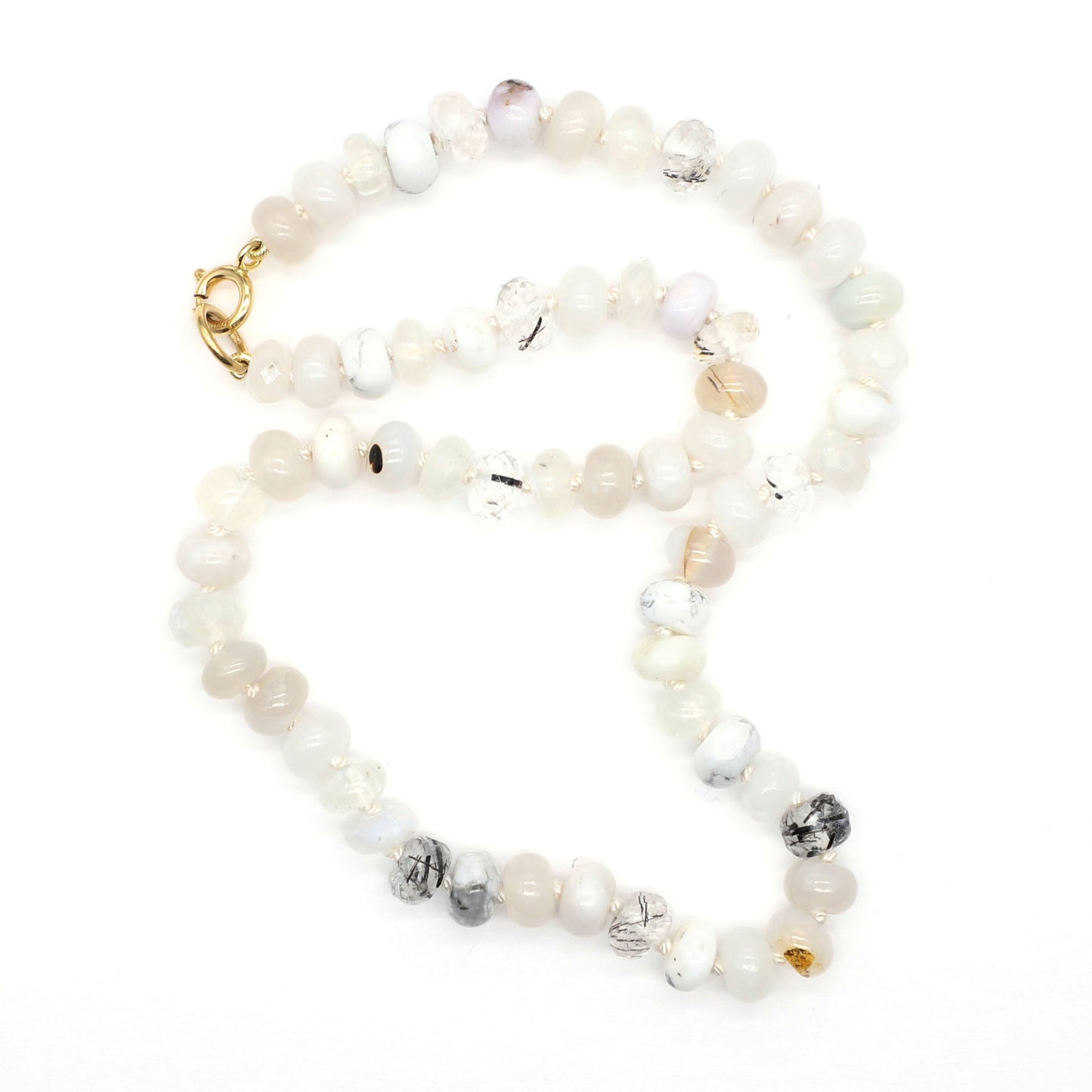 Snowbank Gemstone Beaded Necklace
