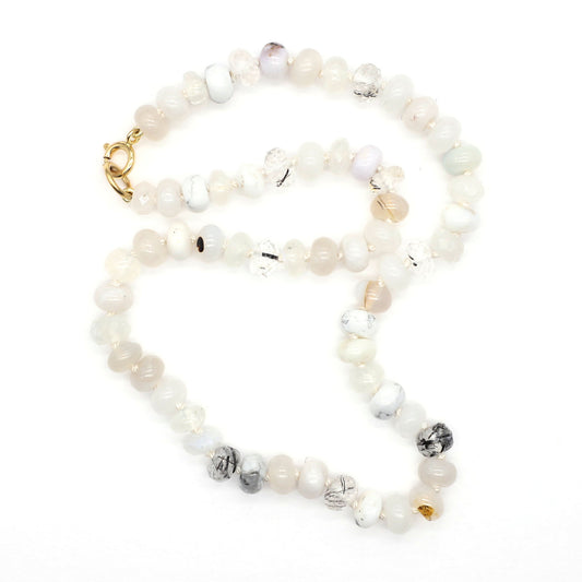 Snowbank Gemstone Beaded Necklace