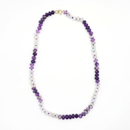 Violet Snow Beaded Necklace
