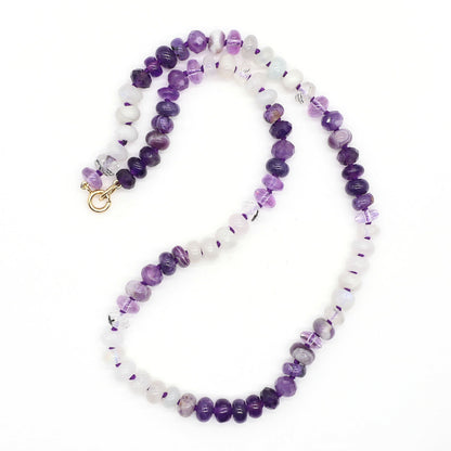 Violet Snow Beaded Necklace