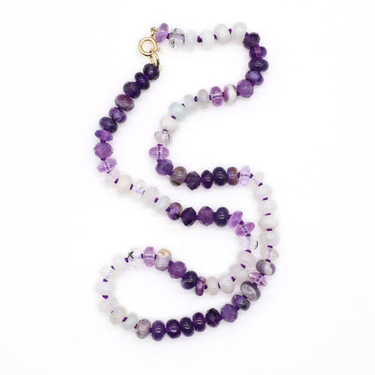Violet Snow Beaded Necklace