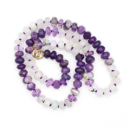 Violet Snow Beaded Necklace