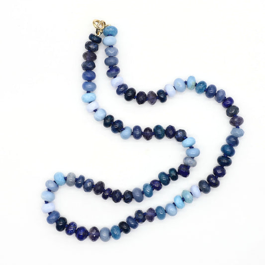 Deep Ocean Gemstone Beaded Necklace
