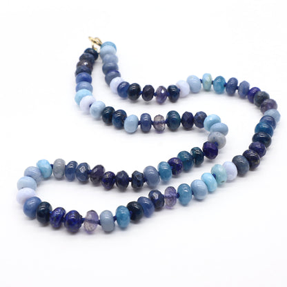 Deep Ocean Gemstone Beaded Necklace