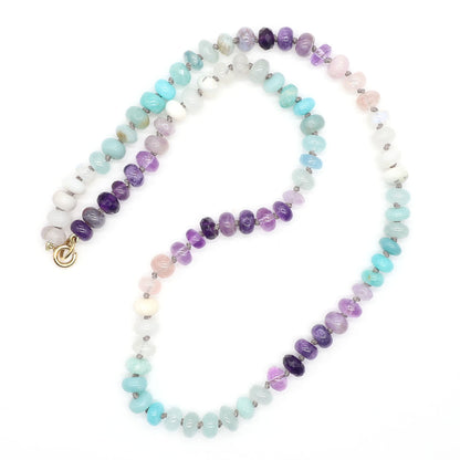Violet Sea Gemstone Beaded Necklace
