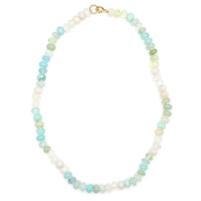 Spring Mist Gemstone Beaded Necklace