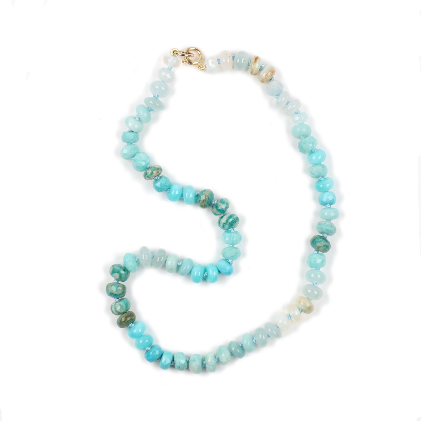 Caribbean Lake Gemstone Beaded Necklace