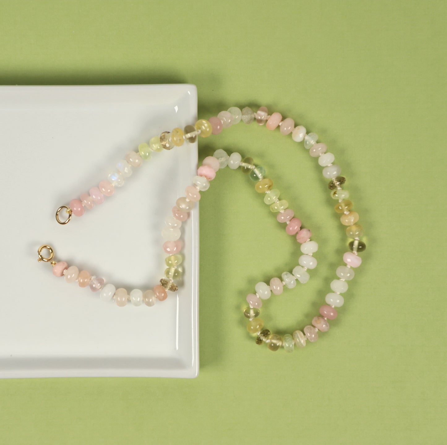 Spring Dawn Gemstone Beaded Necklace