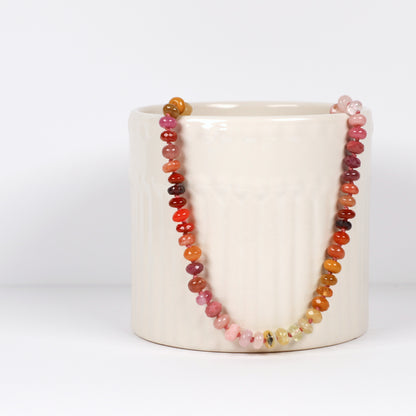 Sunset Glow Gemstone Beaded Necklace