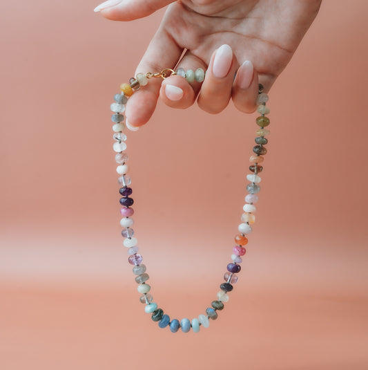 15.5" Secret Garden Gemstone Beaded Necklace