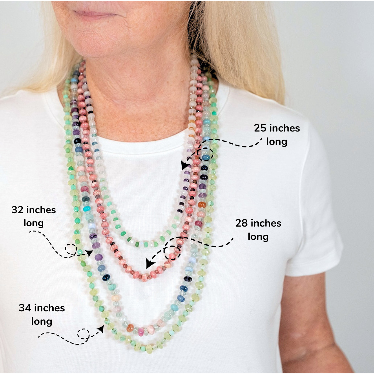 Rosewood Twilight Gemstone Beaded Necklace