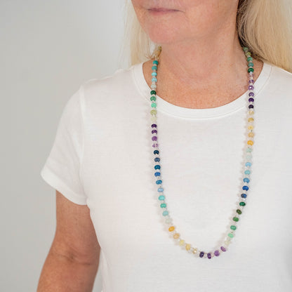Light Aurora Gemstone Beaded Necklace