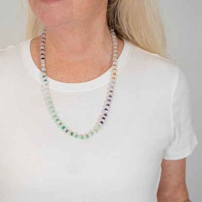 Misty Dawn Gemstone Beaded Necklace