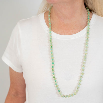 Moss Daylight Gemstone Beaded Necklace