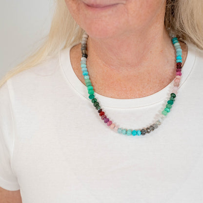 Coral Sea Gemstone Beaded Necklace