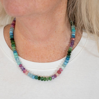 Spring Shadows Gemstone Beaded Necklace