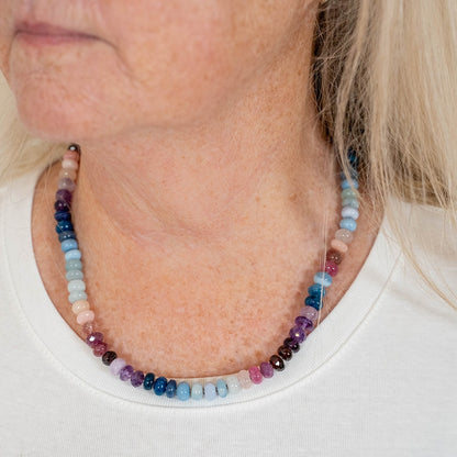 Summer Lake Gemstone Beaded Necklace—Water Element for Cancer, Scorpio and Pisces