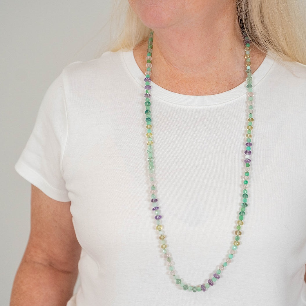 Dewy Daylight Gemstone Beaded Necklace