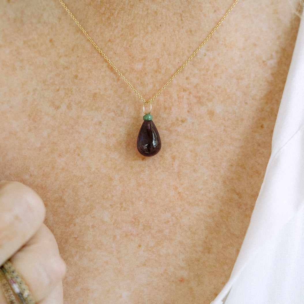 Amethyst and Opal Gemstone Drop Charm