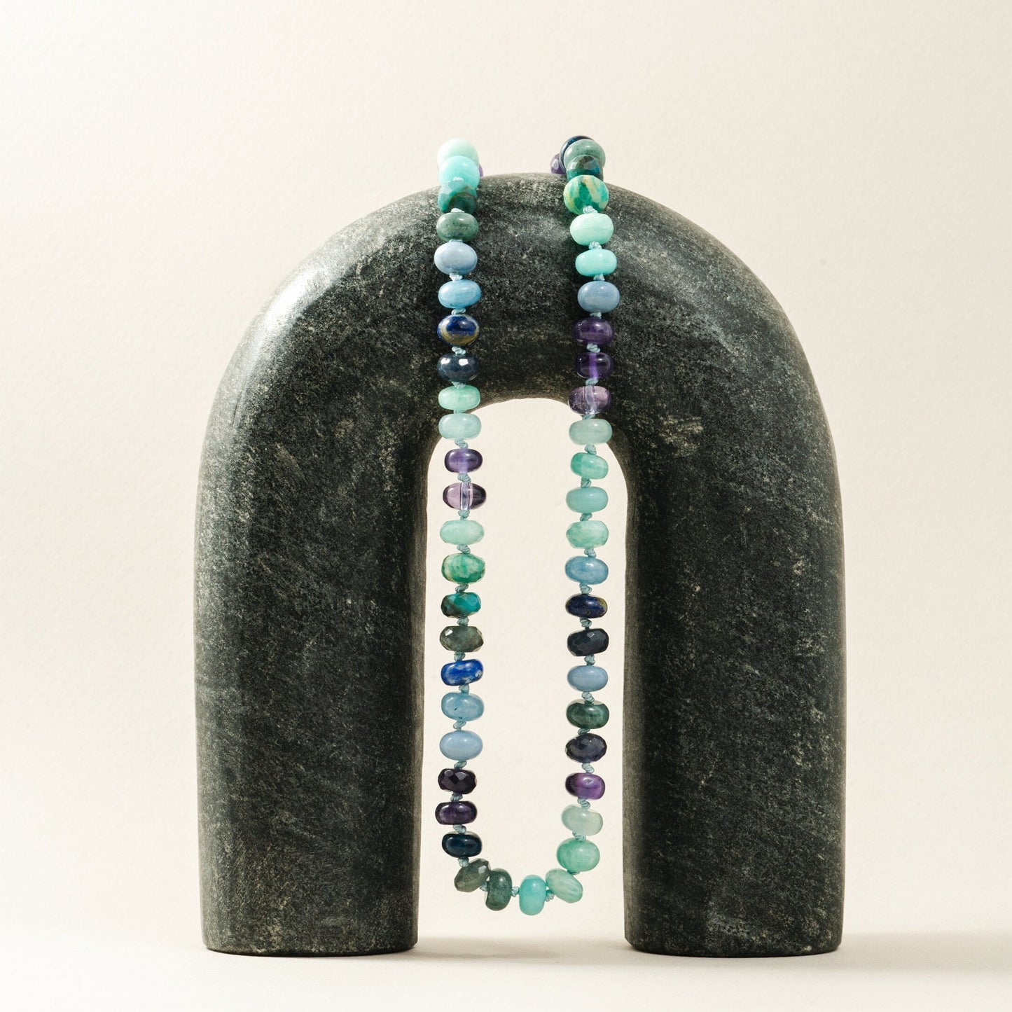 Deep Ocean Gemstone Beaded Necklace