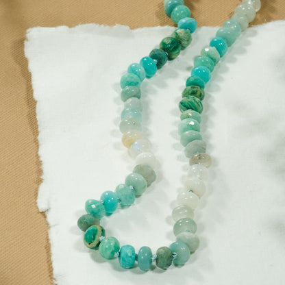 Caribbean Lake Gemstone Beaded Necklace